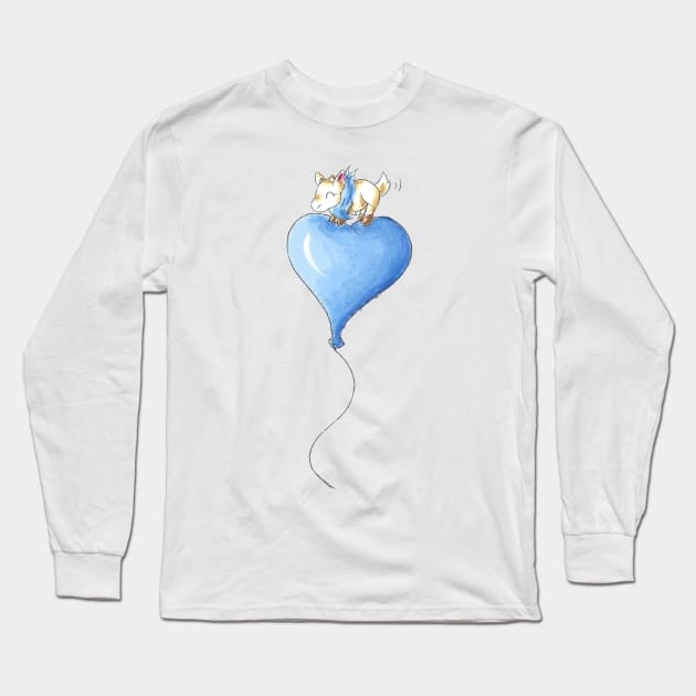 Balloon Ride (Baby Boy) Long Sleeve T-Shirt by KristenOKeefeArt